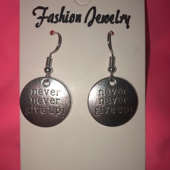 SOLD Never Give Up Earrings - Picture 3 of 4
